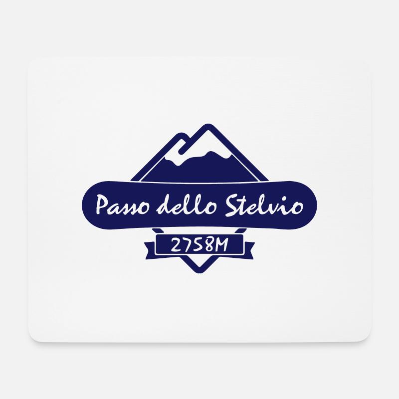 Schrittdellostelvio - Mousepad (Querformat) - Weiß