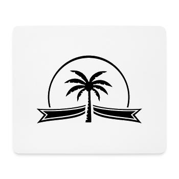 palm tree ribbon - Mousepad (Querformat) - Weiß - Vorne