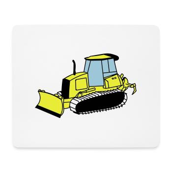 Chenille de chantier - Tapis de souris (format paysage) - blanc - Devant