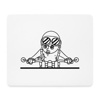 conception conduite moto permis de conduire cool r - Tapis de souris (format paysage) - blanc - Devant