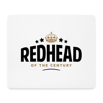 redhead of the century funny crown stars - Mouse Pad (horizontal) - white - Front