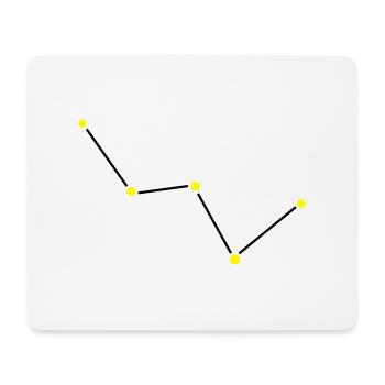 Star constellation Cassiopeia - Mouse Pad (horizontal) - white - Front