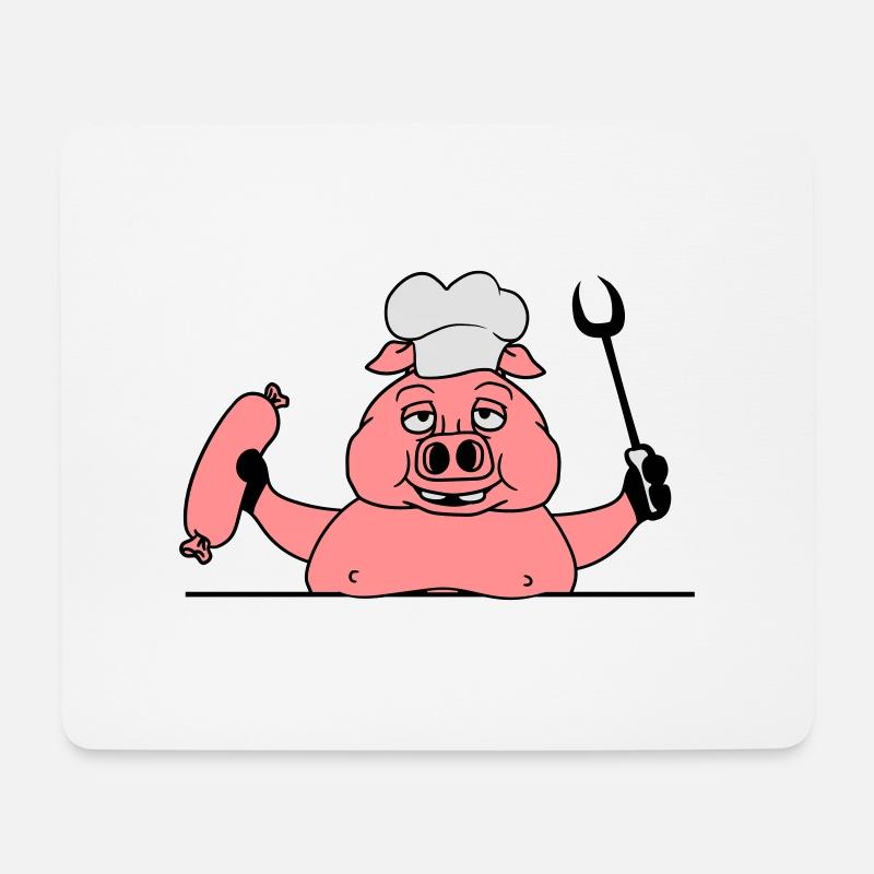 rand leere fläche schreiben text schild koch koche - Mousepad (Querformat) - Weiß