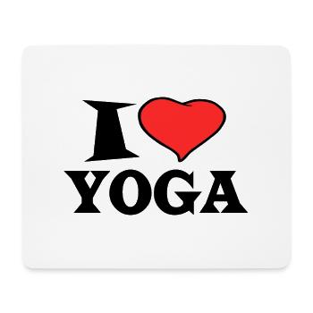 I love Yoga - I Love Yoga - Mousepad (Querformat) - Weiß - Vorne