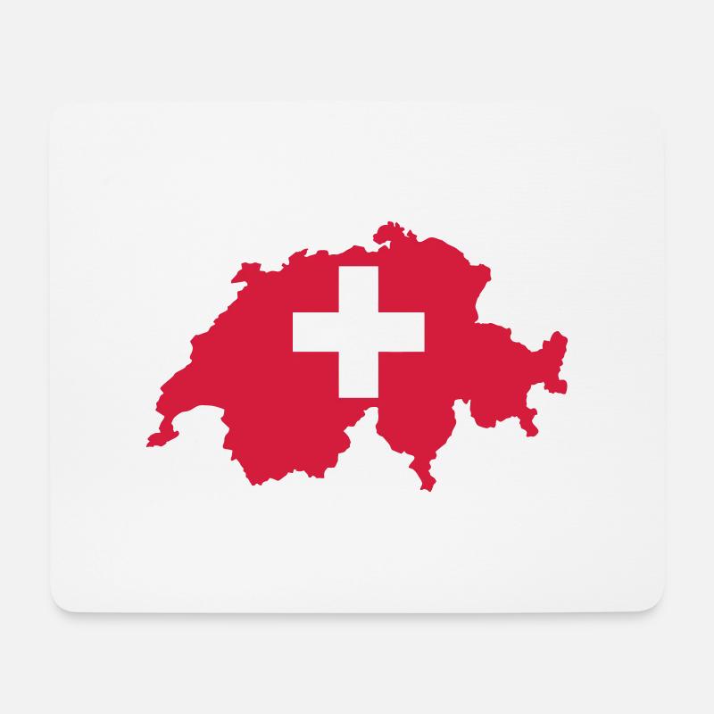 Schweiz - Mousepad (Querformat) - Weiß