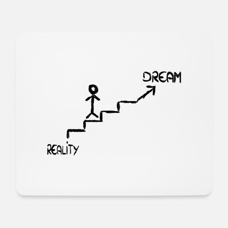 Reality to dream - Mousepad (Querformat) - Weiß
