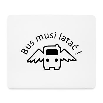 Der Bus muss fliegen - Mousepad (Querformat) - Weiß - Vorne