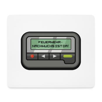 Feuerwehr-Nachwuchs ist da! Pagermeldung - Mousepad (Querformat) - Weiß - Vorne