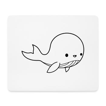 Cute whale baby - Mouse Pad (horizontal) - white - Front