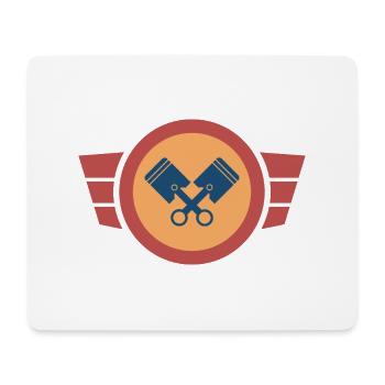 Deux temps d’amour - Simson Retro Logo Design - Tapis de souris (format paysage) - blanc - Devant
