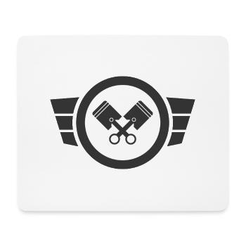 Deux temps d’amour - Simson Retro Logo Design - Tapis de souris (format paysage) - blanc - Devant