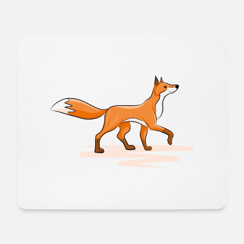Fuchs - Mousepad (Querformat) - Weiß