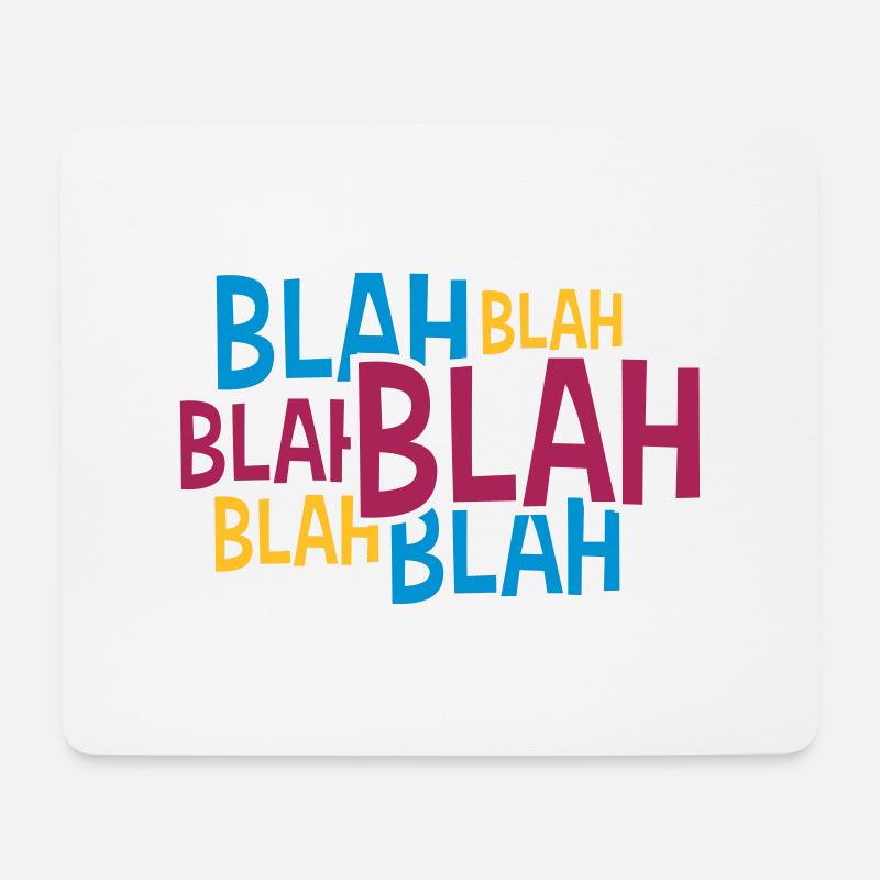 Comic Blah Bunt - Mousepad (Querformat) - Weiß