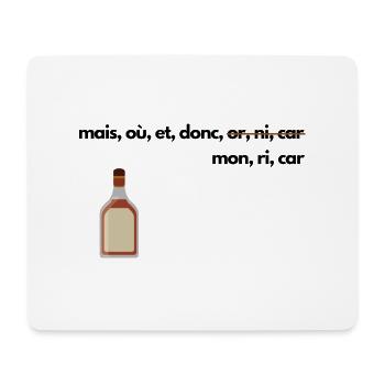 Conjonctions de coordination, pastis - Tapis de souris (format paysage) - blanc - Devant