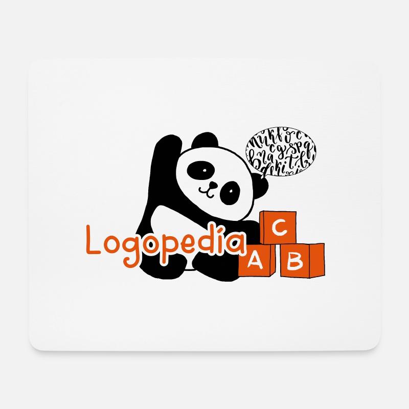 Panda speech therapy - Mouse Pad (horizontal) - white