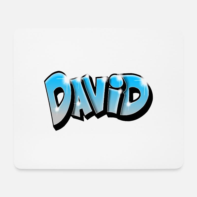 David - Mousepad (Querformat) - Weiß