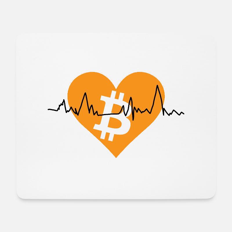 Bitcoin pulse - Mouse Pad (horizontal) - white