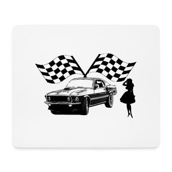 Voiture - Tapis de souris (format paysage) - blanc - Devant