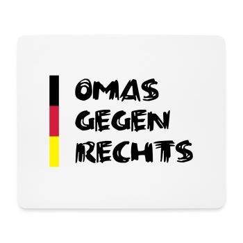 Omas gegen Rechts - schwarz rot gold - Mousepad (Querformat) - Weiß - Vorne