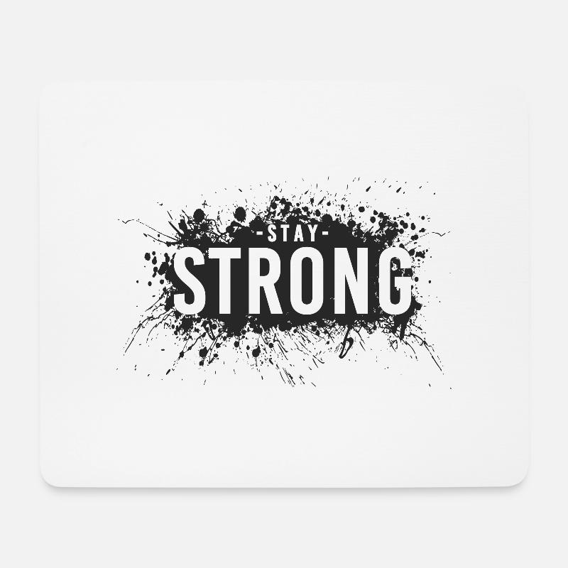 Stay strong - Mousepad (Querformat) - Weiß