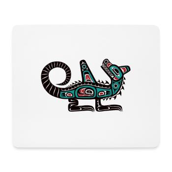 Wasgo Seewolf Haida Tlingit Kunst - Mousepad (Querformat) - Weiß - Vorne