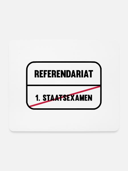 Referendariat Studium Lehramt oder Jura - Mousepad (Querformat) - Weiß