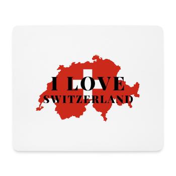J’aime la Suisse Suisse Suisse - Tapis de souris (format paysage) - blanc - Devant