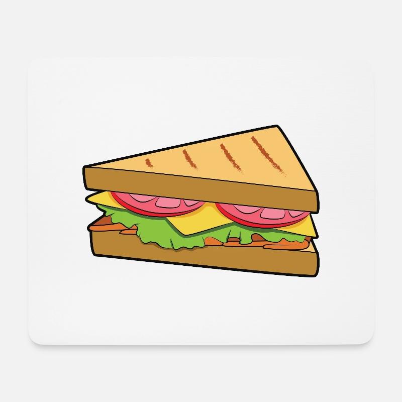 Sandwich - Mousepad (Querformat) - Weiß