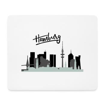 Hamburg skyline - Mousepad (Querformat) - Weiß - Vorne