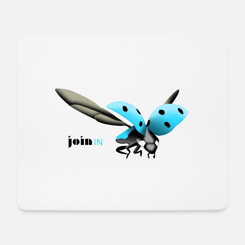 join in Kaefer - Mousepad (Querformat) - Weiß