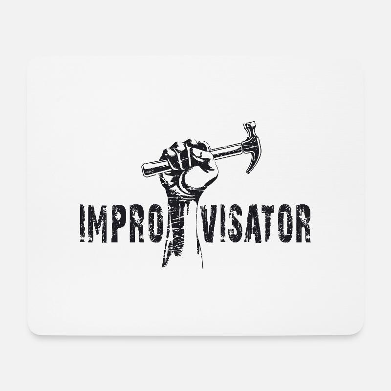improvisator - Mousepad (Querformat) - Weiß