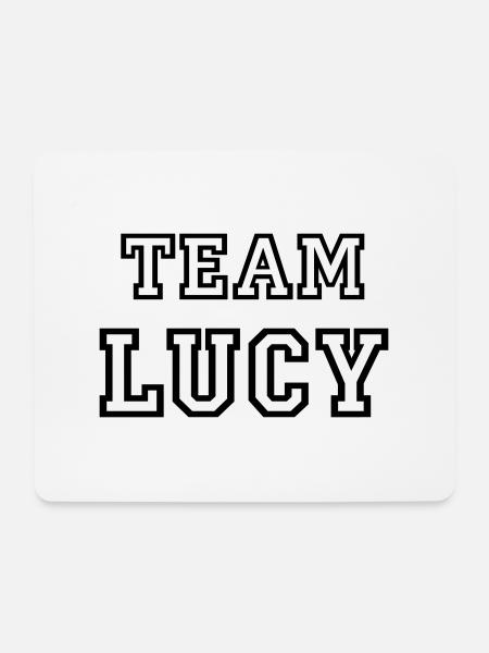 TEAM LUCY Hundename Hündin TeamTrikot - Mousepad (Querformat) - Weiß