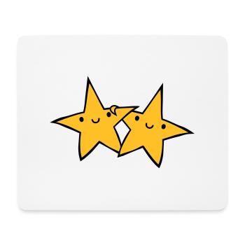 2 asterisk pairs - Mouse Pad (horizontal) - white - Front