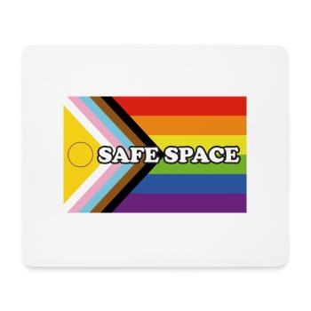 Inclusive Pride Progress Flag SICHERER RAUM - Mousepad (Querformat) - Weiß - Vorne