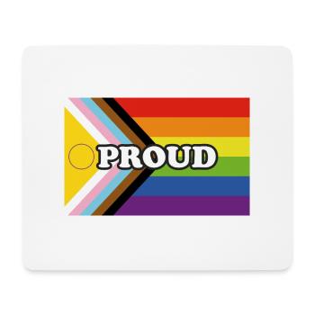 Inclusive Pride Fortschrittsflagge STOLZ - Mousepad (Querformat) - Weiß - Vorne