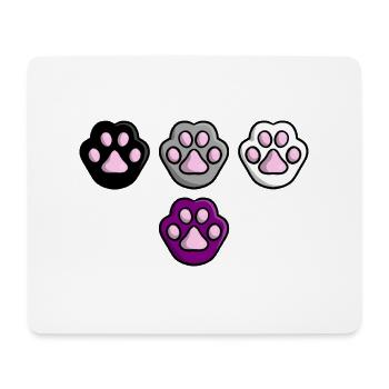 Süße Katze Pfote Asexuell Ace Flagge Fahne LGBTQ - Mousepad (Querformat) - Weiß - Vorne