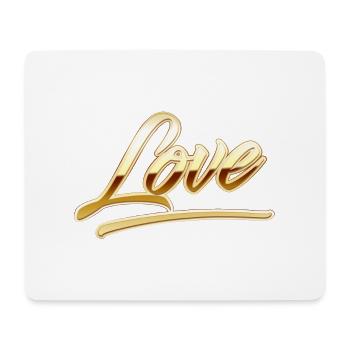 "Love" Gold - Mouse Pad (horizontal) - white - Front