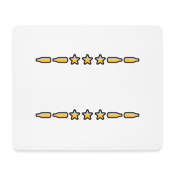 Text Rahmen Bierflaschen - Mousepad (Querformat) - Weiß - Vorne