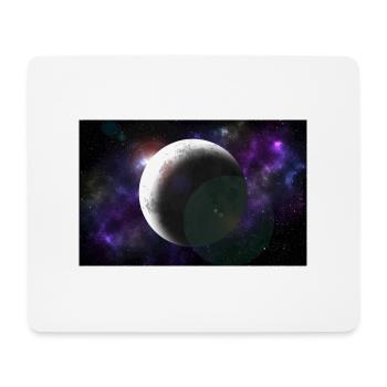 Lune et espace - Tapis de souris (format paysage) - blanc - Devant