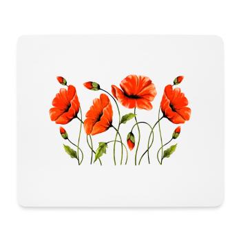 Fleur - Tapis de souris (format paysage) - blanc - Devant