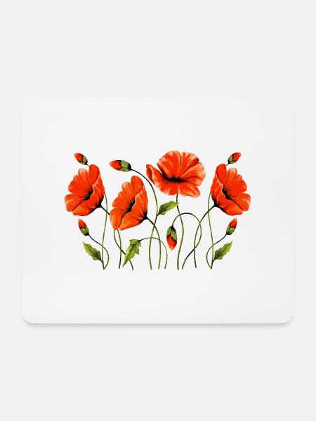 Blumen - Mousepad (Querformat) - Weiß