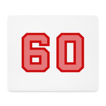 Cool Retro Retrostyle Numéro de maillot numéro de dos - Tapis de souris (format paysage) - blanc - Devant