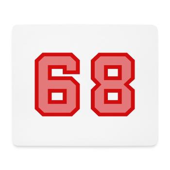 Cool Retro Retrostyle Numéro de maillot numéro de dos - Tapis de souris (format paysage) - blanc - Devant