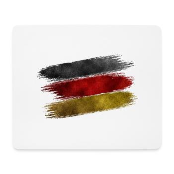 DEUTSCHLAND FLAGGE GLITTER - Mousepad (Querformat) - Weiß - Vorne