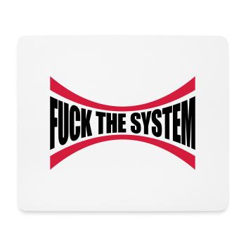 Logo Fuck the system - Mousepad (Querformat) - Weiß - Vorne