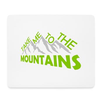 Citation à la montagne - Tapis de souris (format paysage) - blanc - Devant