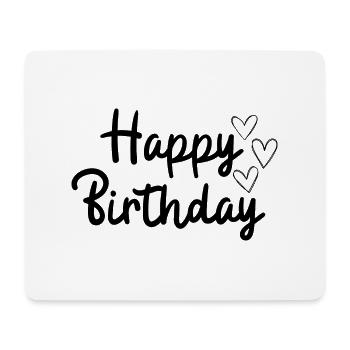 Happy birthday - Mousepad (Querformat) - Weiß - Vorne