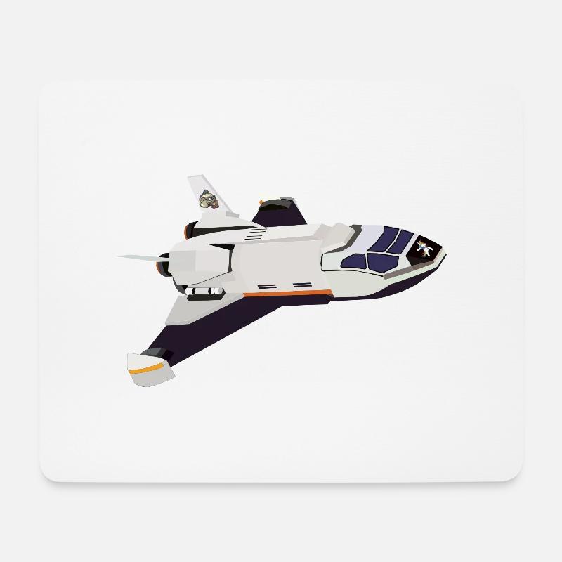 Space Shuttle Flug - Mousepad (Querformat) - Weiß