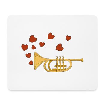 Musikinstrument - Mousepad (Querformat) - Weiß - Vorne