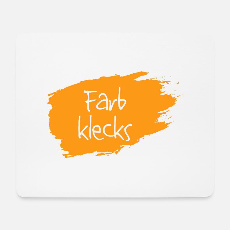 Farbklecks orange - Mousepad (Querformat) - Weiß